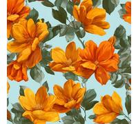 LeIxIaO Marigold Peel and Stick Wallpaper 3D Printed Yellow Flower for Bedroom Living Room Bathroom Kitchen Removable Decor Wall Mural Paper 17.3" x 393"