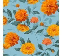 LeIxIaO Marigold Peel and Stick Wallpaper 3D Printed Yellow Flower for Bedroom Living Room Bathroom Kitchen Removable Decor Wall Mural Paper 17.3" x 197"