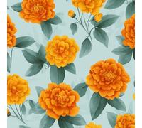 LeIxIaO Marigold Peel and Stick Wallpaper 3D Printed Yellow Flower for Bedroom Living Room Bathroom Kitchen Removable Decor Wall Mural Paper 17.3" x 236"