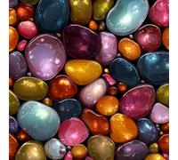 LeIxIaO Removable Peel and Stick Wallpaper 17.3" x 118" Colored Stones Self Adhesive Wallpaper Art Cartoon for Drawers Furniture Makeovers Easy to Install Wall Paper