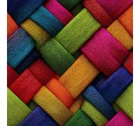 LeIxIaO Removable Peel and Stick Wallpaper 17.3" x 197" Colorful Plaid Self Adhesive Wallpaper Fabric Effect for Drawers Furniture Makeovers Easy to Install Wall Paper