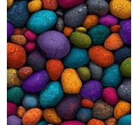 LeIxIaO Removable Peel and Stick Wallpaper 17.3" x 393" Colored Stones Self Adhesive Wallpaper Art Cartoon for Drawers Furniture Makeovers Easy to Install Wall Paper