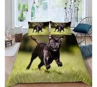 LeIxIaO Staffordshire Bull Terrier Duvet Cover Single Size Dog Animal 3D Printed Bedding Set 3PCs Ultra Soft Microfiber with 2 Pillowcases and Zipper Closure Decor Bedspread Cover