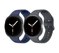 LEIXIUER 4 Pieces Sport Strap for Samsung Galaxy Watch 8 40mm 44mm/8 Classic 46mm, Soft Silicone Strap for Galaxy Watch 8 Classic 46mm Men Women, 08-Midnight Blue/Grey, Classic