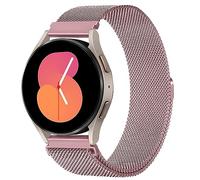 LEIXIUER Milanese Loop Strap for Samsung Galaxy Watch 7/FE/6/6 Classic Strap 40mm 44mm 43mm 47mm,20mm Metal Mesh Band with Magnetic Lock for Galaxy Watch 4/5for Amazfit GTS 4/3,Black/Rose gold