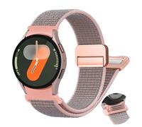 LEIXIUER Nylon Watch Strap for Samsung Galaxy Watch 7 6 FE 5 4 Strap 40mm 44mm/6 Classic 47mm 43mm/5 Pro 45mm/4 Classic 46mm 42mm, 20mm No Gap Magnetic Sport Band Women Men