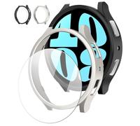 LEIXIUER Pack of 2 Protective Cases with Screen Protector Compatible with Samsung Galaxy Watch 6 40 mm, Ultra Thin Hard PC Case and Scratch-Resistant Screen Protector for Galaxy Watch 6 Protection