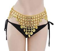 LEIXIUSM Metal Belt S Boho Indian Coin Tassel Beaded Belly Dance Waist Chain Turk Tribal Belts