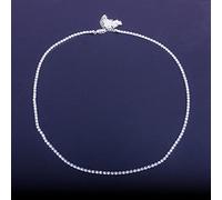 LEIXIUSM Rhinestone Tennis Waist Chain for Women Beach Charm Bikini Belly Chain Waist Chain Belt Belly Beads for The Waist Handmade Products(One Size Silver)