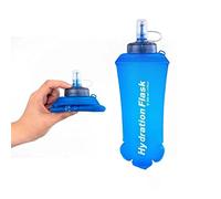 LEIYAFENMO TPU Soft Flasks, 2 Packs BPA-Free Collapsible Water Bottles for Hydration Pack, 500ML/750ML Portable Folding Water Flask for Running Hiking Cycling Climbing Camping (750ml/26.5oz)