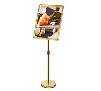 LEIYAN A2 Poster Stand Snap Frame Sign Stand Adjustable Aluminum Display Menu Holder,Floor Standing Sign Holders for Wedding/Show/Display/Advertising/Sales of Display (Color : Gold, Size : A2)