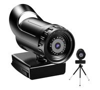 LEIYTFE Live Streaming Webcam for PC/Mac,Plug and Play USB Web Cam for Video Calls Conferencing,Wide Angle Lens,Built-in Microphone Computer Camera(2K)