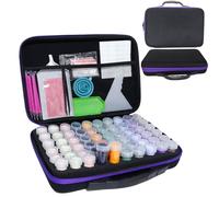 LEIYULY 60 Slots Storage Container for Diamond Art Kits with diamond art pens Tools and Portable Bead Storage Boxes, Diamond Art Storage Case and Diamond Art Storage Case