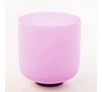 Leize Quartz Crystal Singing Bowl 432hz B Note Crown Chakra Violet 6" with Suede Striker
