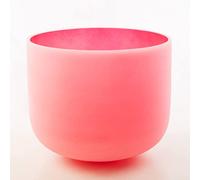 Leize Quartz Crystal Singing Bowl C Note 432 hz Root Chakra Red 12" Wide with Suede Striker
