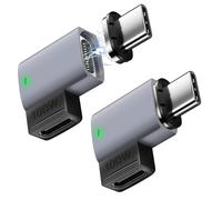 leizhan 100w Type-C Elbow Magnetic Adapter (2 pieces), USB C cable connector, fast charging and data transfer adapter for most Type-C connection devices