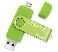 leizhan 128GB Micro USB OTG Flash Drive Micro Pen Drive Smartphone Thumb Drive Pendrive USB 3.0 Memory Stick - Green