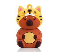 leizhan 16GB USB 2.0 Flash Drive USB Stick Funny and Cute Cartoon Styling Capybara - Tiger Hat