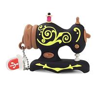 leizhan 32GB USB Flash Drive Black Sewing Machine Silicone Waterproof, Durable External Memory for Gifts