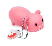 leizhan 32GB USB Flash Drive Cute Pig Silicone Waterproof, Durable External Memory for Gifts