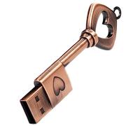 LEIZHAN Flash Drive 64GB USB Flash Drive Metal Key of Love Key Chain High Speed USB Pen Drive Memory Stick Tablet U Disk Thumb Drive