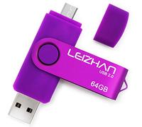LEIZHAN Micro Flash Drive 64GB Pen Drive Purple Android Phone Pendrive USB 2.0 Memory Stick for Samsung Galaxy, Xiaomi ,LG ,Sony, One-Plus,HTC, Meizu