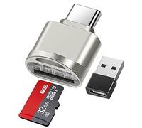 Leizhan Micro SD Card Reader, Type-C to TF/Micro SD Card with Type-C to USB Adapter OTG USB 3.0 for for Window MacBook OS X Android