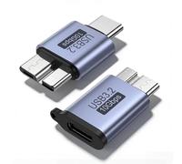 leizhan USB C to Micro B Adapter(2 Pack), USB 3.2 10Gbps Type-C to Micro USB B Male, Compatible with Western, Toshiba, HDD, Seagate, WD, etc