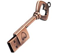 leizhan USB Memory Stick 16GB Metal Pendrive 2.0 Flash Drive Waterproof Key USB High Speed Romantic Valentine's Day Gift