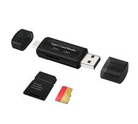 LEIZHAN USB Micro SD Card Reader, 4in1 Type C/USB A to SD/Micro SD/SDXC/SDHC Card Adapter, Dual Card Slot Memory Card Reader, Competible for PC, MacBook, Galaxy, Tablet, Huawei and More