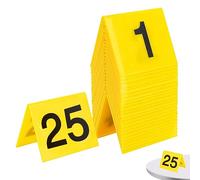 Lejelyma Crime Scene Markers 25Pcs 2.95x3.54inch Photo Evidence Mark Scene Card Halloween Decorations 1-25 Number