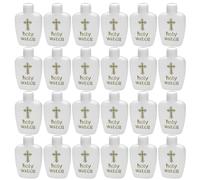 Lejelyma Holy Water Bottle, 30PCS 60ml Refillable Holy Water Container with Screw Lid, Plastic Bottles with Gold Cross for Halloween, Baptism Party, ChurchHoly Bottle