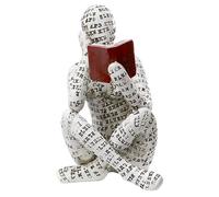 Lejelyma Thinker Statue, Resin Reading Women Figurine Home Decor Living Room Aesthetics, Modern Home Decoration for Living Room Office Coffee Table Shelves Decor Aesthetic