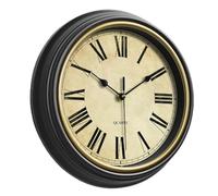Lejelyma Wall Clocks Battery Operated 12 Inch Retro Classic Non Ticking Silent Round Wall Clock Roman Numerals for Living Room Bedroom Office Kitchen Home Decor, No Battery Clocks Operated 12 Inch