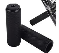 LejeMaek 1 Pair Dirt Bike Pegs, Sturdy Aluminum Alloy Motorcycle Foot Pegs Dirt Bike CNC Footpegs Foot Pedals Rests, Black