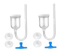 LejeMaek 2 Sets Aquarium Air Pump, Diffuser Dissolved Oxygen Aquarium Air Stones Kit with 1 Check Valve, 2 Suction Cups, for Hydroponics, Fish Tank Stone for Fish Tank