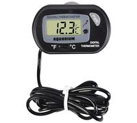 LejeMaek Digital Aquarium Thermometer -50°C to +70°C Large LCD Dis ℃ /°F Fish Tank Thermometer with Suction Cup Extra-Long Cable Probe Aquarium for Fish and Reptiles Tank