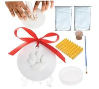 LejeMaek Dog Paw Print Kit, Baby Pet Paw Print Ornament Kit, DIY Hanging Clay Pawprint Pet Paw Print Impression Kit for Baby Hand Dogs & Cats Family Keepsake Dog Paw Print Kit