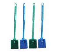 LejeMaek Fish Tank Sponge Cleaner Double Sided Long Handle Aquarium Algae Brush Scrubber Tools 4PCS fish tank sponge cleaner