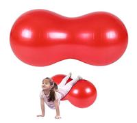 LejeMaek Peanut Ball, 35x18 Inch PVC Inflatable Yoga Ball for Pregnancy with Pump, Anti Burst Safe Fitness Equipment for Home, GymPeanut