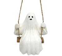 LejeMaek Swing Ghost Figurine Funny Spooky Ghost Statue 2.9x1.9x3.4in Resin Decor Hanging Halloween Decorations for Party Tree Garden Yard Figurine, Statue, Decor, Halloween D