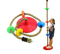 LejeMaek Swing Sets for Backyard, Safe Fun Single Disc Tree Swing, Thicken Rope Climbing Seat for Tree Indoor Outdoor Playground