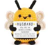 LEJIAJINW Easter Basket Stuffers for Him Husband Easter Egg Gift I Love You Gifts for Him Men Fathers Day Birthday Anniversary, Cute Crochet Bee Gift Valentines White Elephant