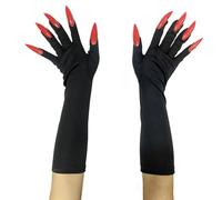 LEJIAJU Cool Halloween Gloves Long Section Spooky Claw Dress Up Gloves Fashion Long Nails Cosplay Halloween Funny Gloves