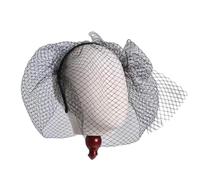 LEJIAJU Elegant Birdcage Veil Headband For Wedding Bride Face Hairhoop Fashion Birdcage Net Fascinator Veil