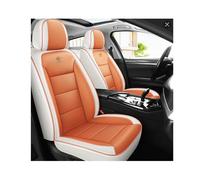 LEJOLI Car Seat Covers Accessories Suitable for Isuzu Isuzu Wizard, Peugeot Peugeot 207 Waterproof, Leather, 5 Seater Car Seat Cover, Orange