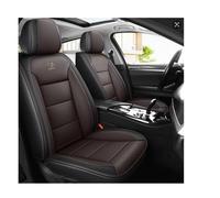 LEJOLI Car Seat Covers Accessories Suitable for Isuzu Isuzu Wizard, Peugeot Peugeot 207 Waterproof, Leather, 5 Seater Car Seat Cover, Dark Brown