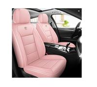 LEJOLI Car Seat Covers Accessories Suitable for Isuzu Isuzu Wizard, Peugeot Peugeot 207 Waterproof, Leather, 5 Seater Car Seat Cover, Pink