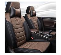 LEJOLI Car Seat Covers Universal Set for SsangYong All Models Rexton Korando Rodius ActYon Kyron Car Accessories, Luxury Brown