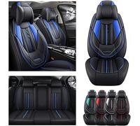 LEJOLI Car Seat Covers Universal Set for Vauxhall Corsa B/Corsa C/Corsa D/Corsa E/Corsa F Car Accessories, Black Blue